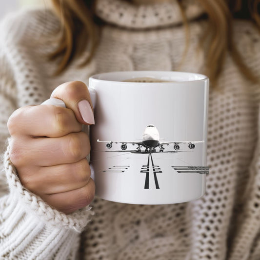 This exquisite Boeing 747 Fine China Mug features a beautifully detailed illustration of the iconic aircraft. Perfect for aviation enthusiasts and collectors, this mug combines elegance with a passion for flight, making it an ideal addition to any aviation-themed collection or as a thoughtful gift.