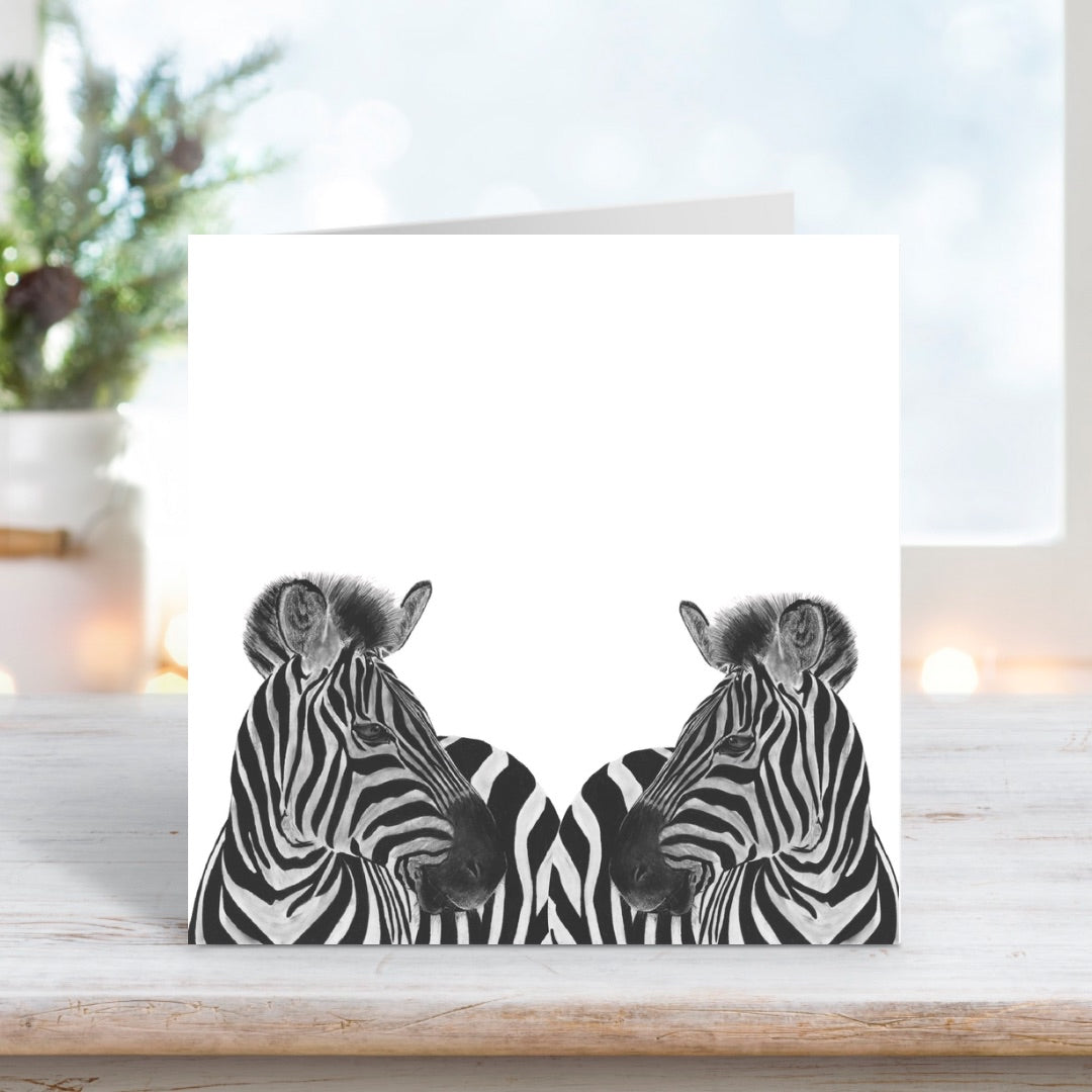 Zebra Greeting Card From Libra Fine Arts
