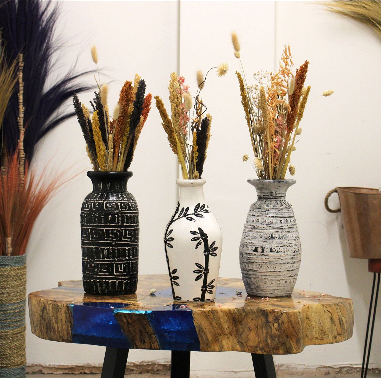 Greek Straight Vase - Chocolate