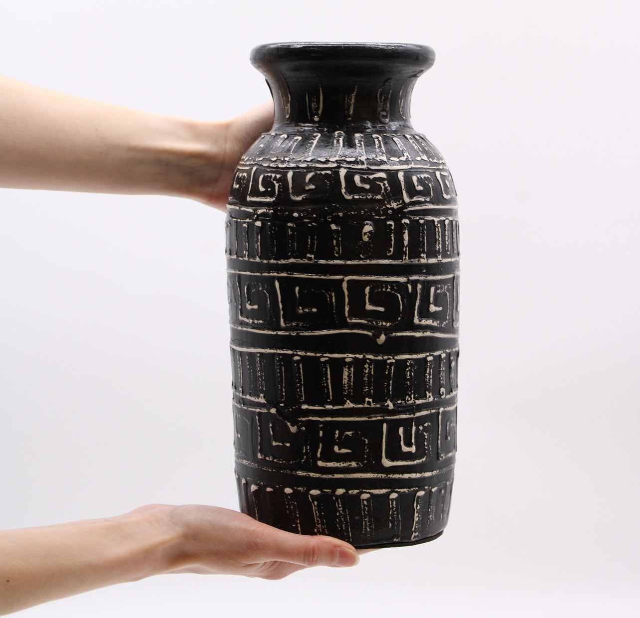 Greek Straight Vase - Chocolate
