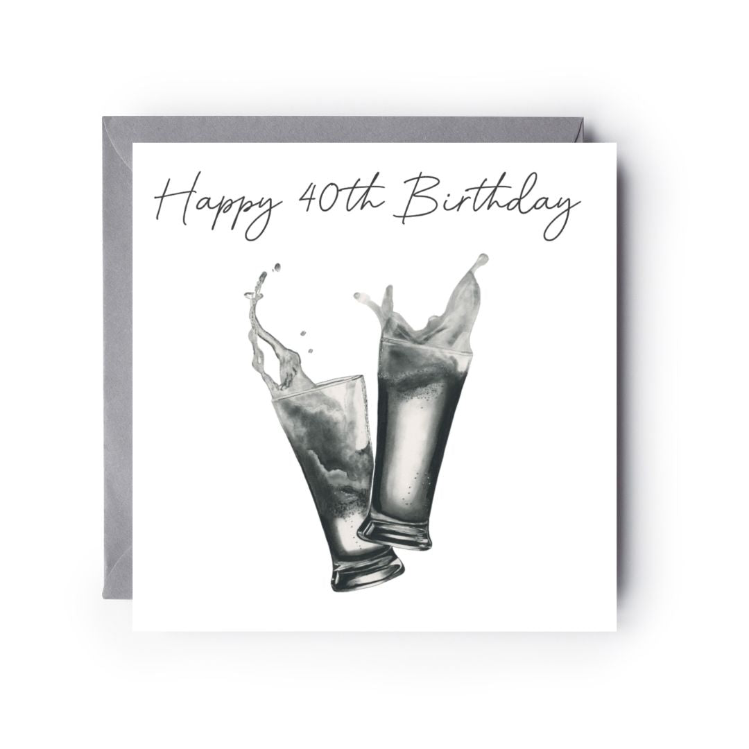 Happy 40th Birthday Beers card