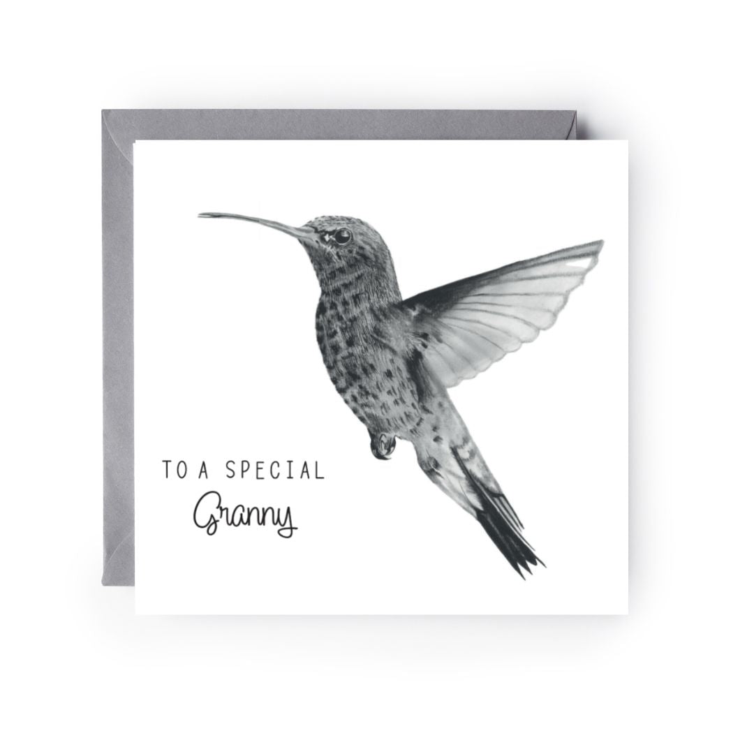 To A Special Granny Hummingbird Card
