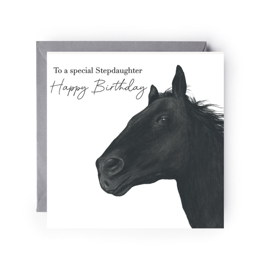 Happy Birthday Stepdaughter Horse Card