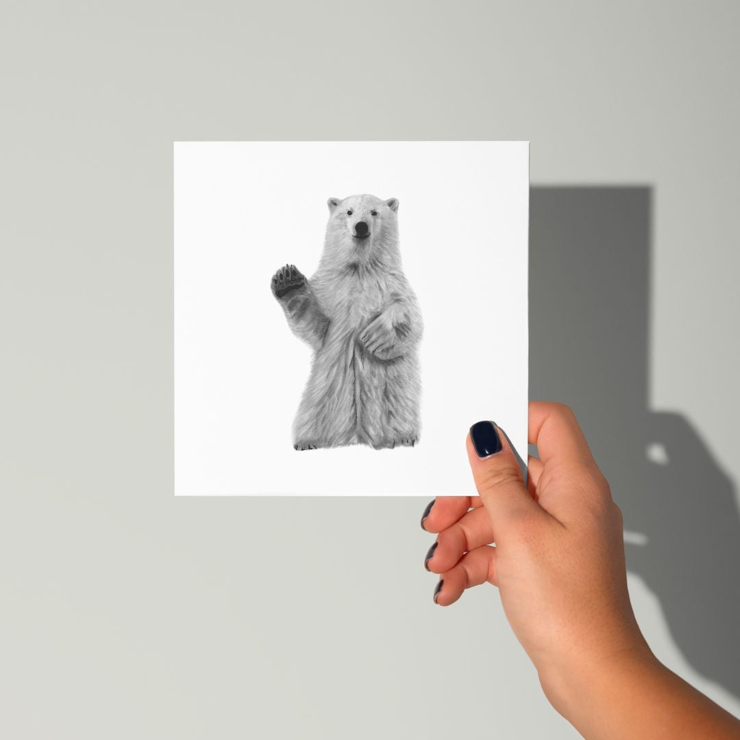 Castor the Polar Bear Greeting Card