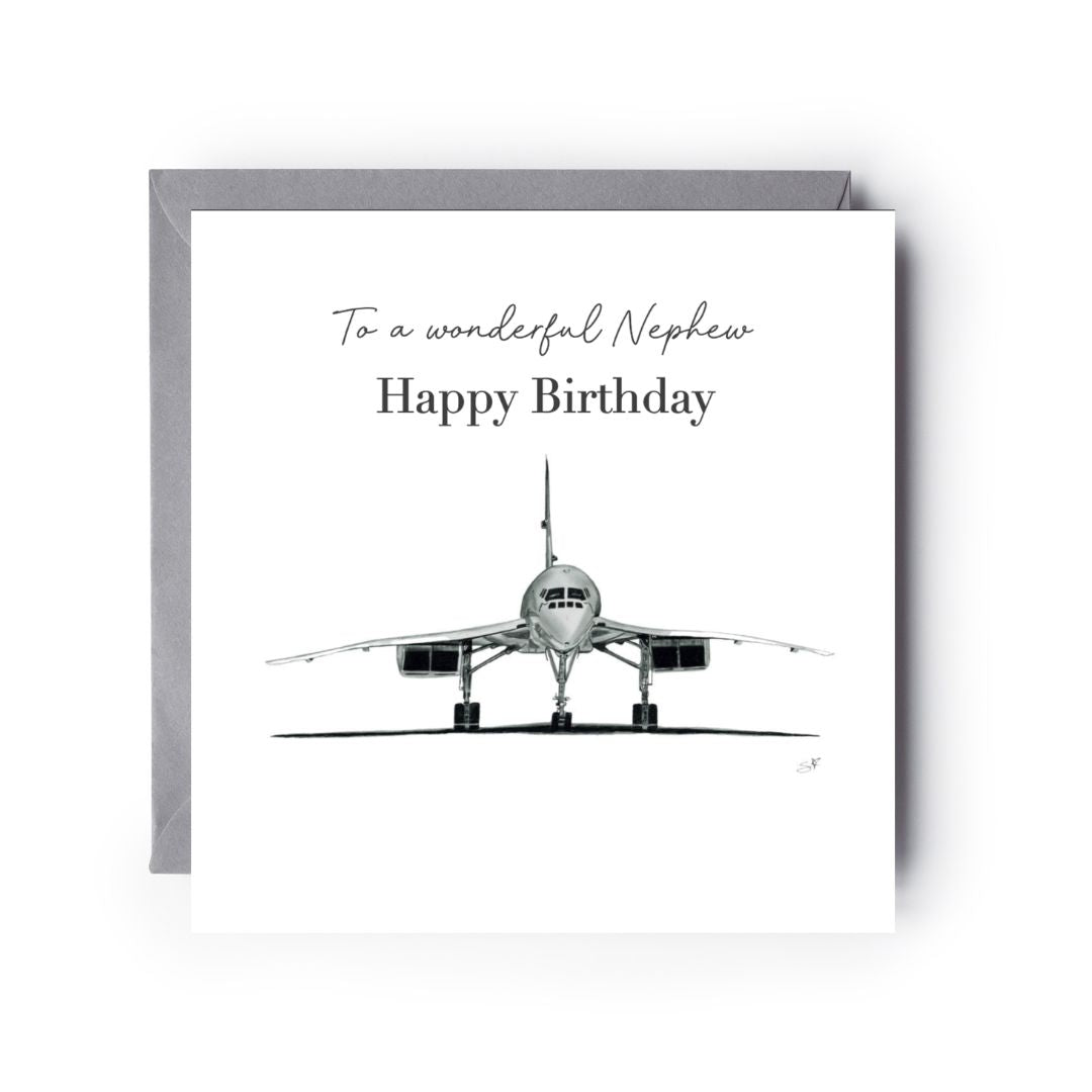 Happy Birthday Nephew Concorde card