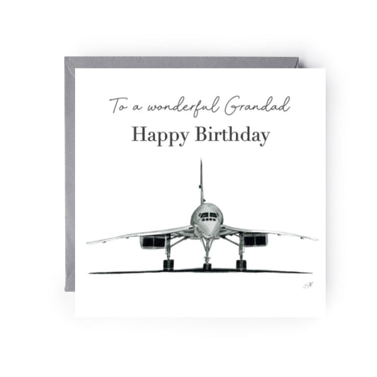 Happy Birthday Grandad Concorde card
