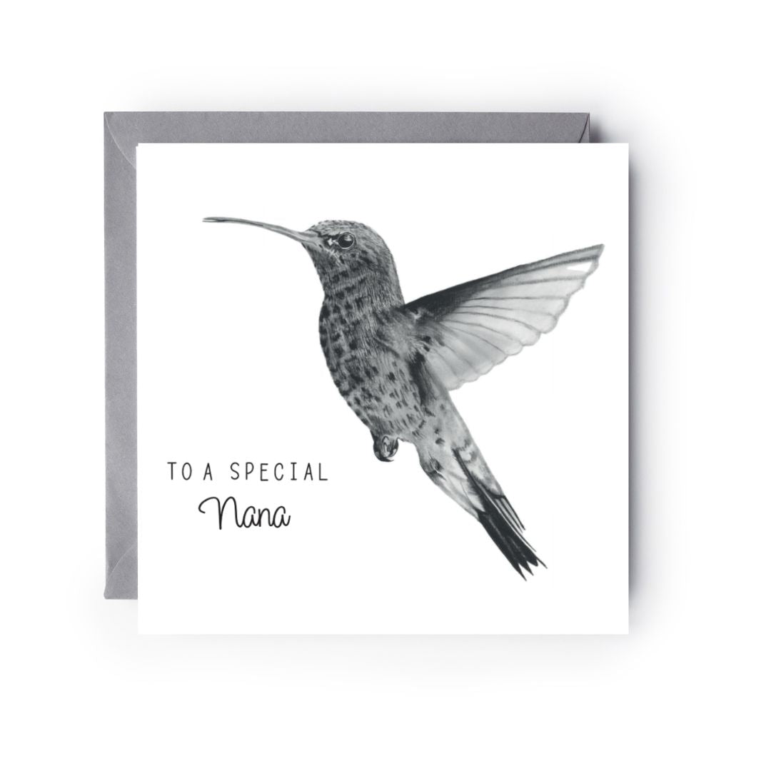 To A Special Nana Hummingbird Card