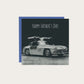 Father's Day card featuring a beautifully detailed classic Mercedes sports car design, a great choice for a dad with a passion for classic cars.