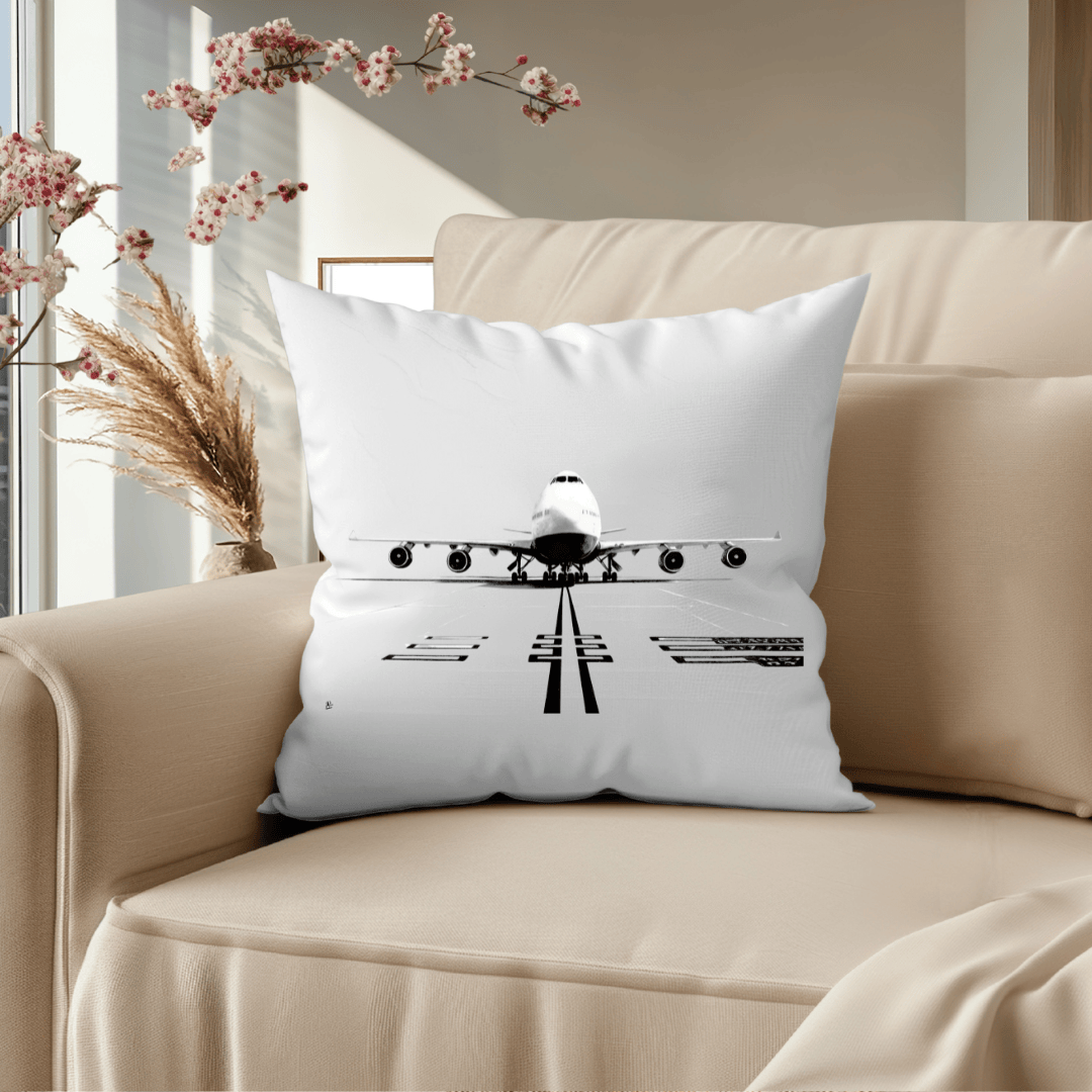 Boeing 747 Aircraft Cushion in Faux Suede – Plane Pillow & Aviation Gift