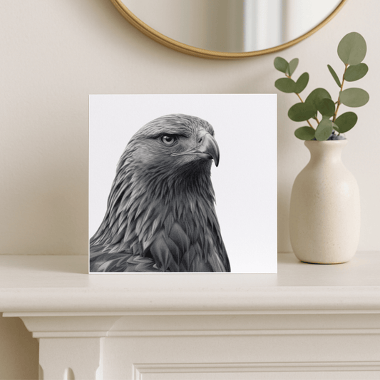 Golden Eagle Hand-Drawn Greeting Card