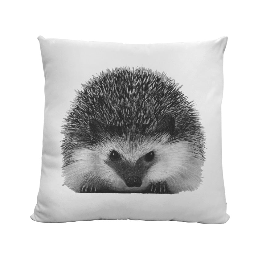 A Faux Suede Hedgehog Cushion From Libra Fine Arts
