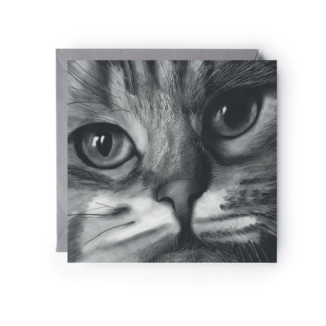 A Hand Drawn Cat Greeting Card From Libra Fine Arts