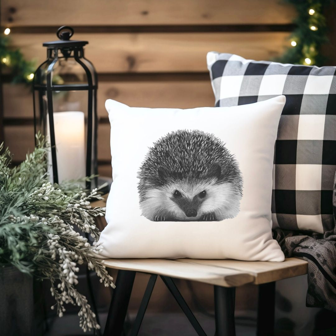 Faux Suede Hedgehog Cushion