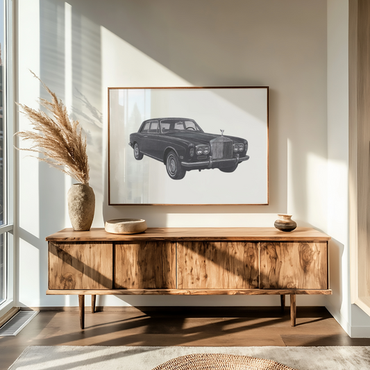 Rolls-Royce Car Drawing | Luxury Automotive Art