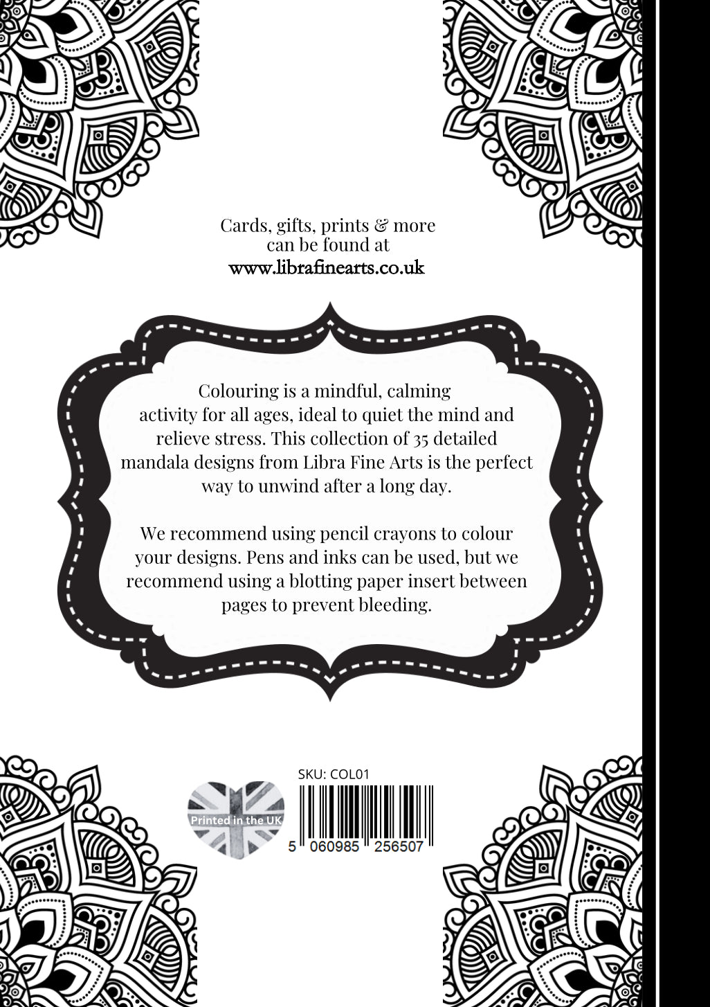 Mandala Coloring Book featuring intricate patterns and designs for relaxation and creativity. Ideal for stress relief and artistic enjoyment."






