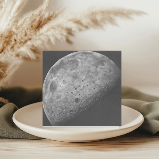 Hand-drawn Luna Moon greeting card, featuring a celestial-inspired design with intricate lunar illustrations.