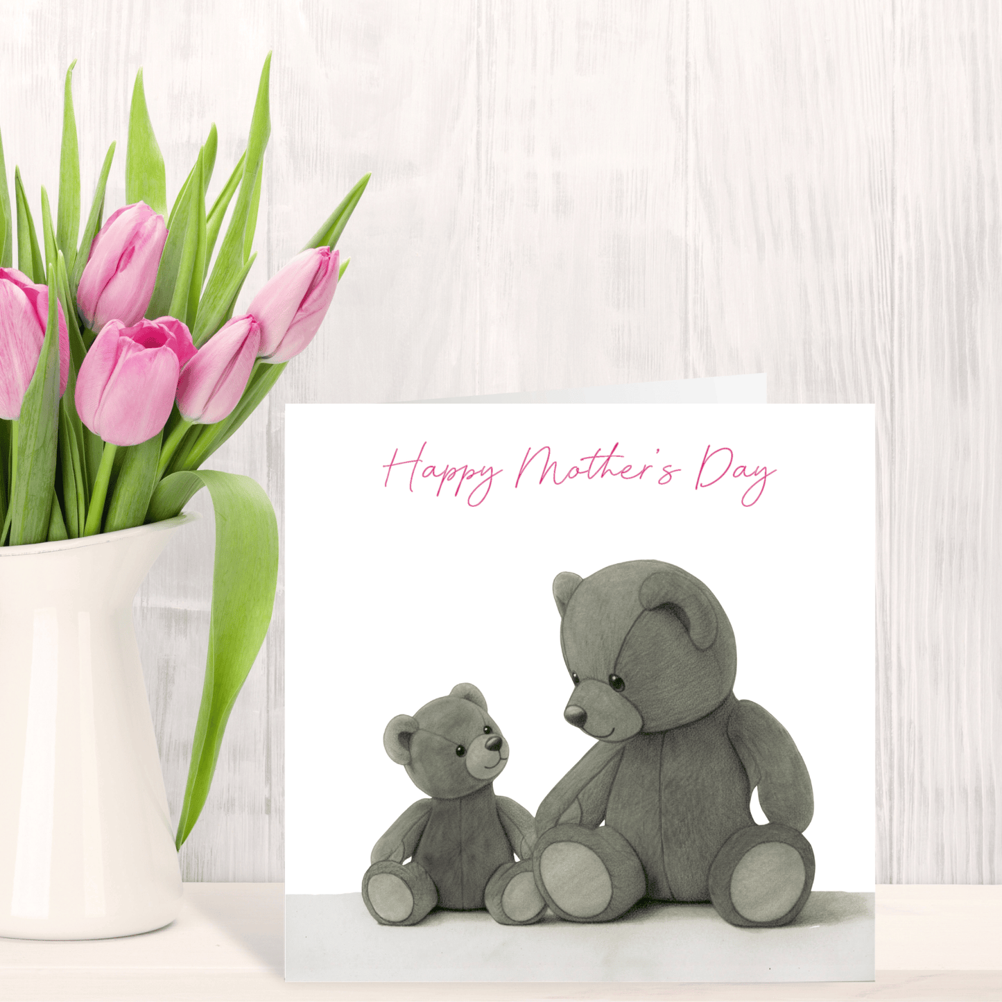 Beautiful Mother and Child Teddy Bears Mother’s Day Greeting Card