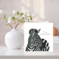 Hand-drawn zebra greeting card with 'Mum You’re the Best' message, perfect for Mother’s Day or birthdays