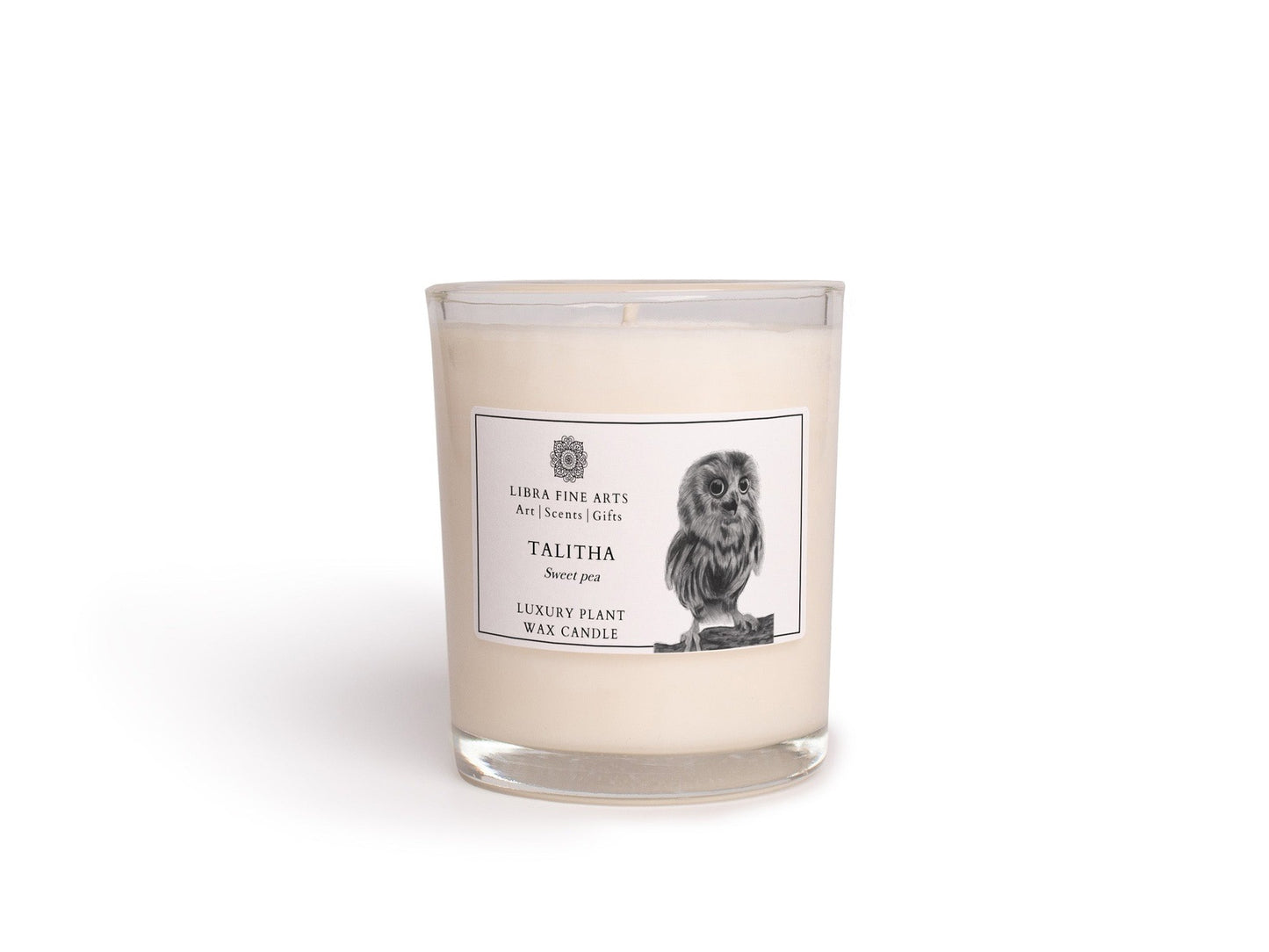 Owl Sweet Pea Luxury Candle From Libra Fine Arts 