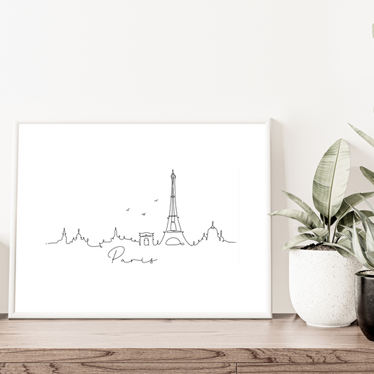 Paris Skyline Print
