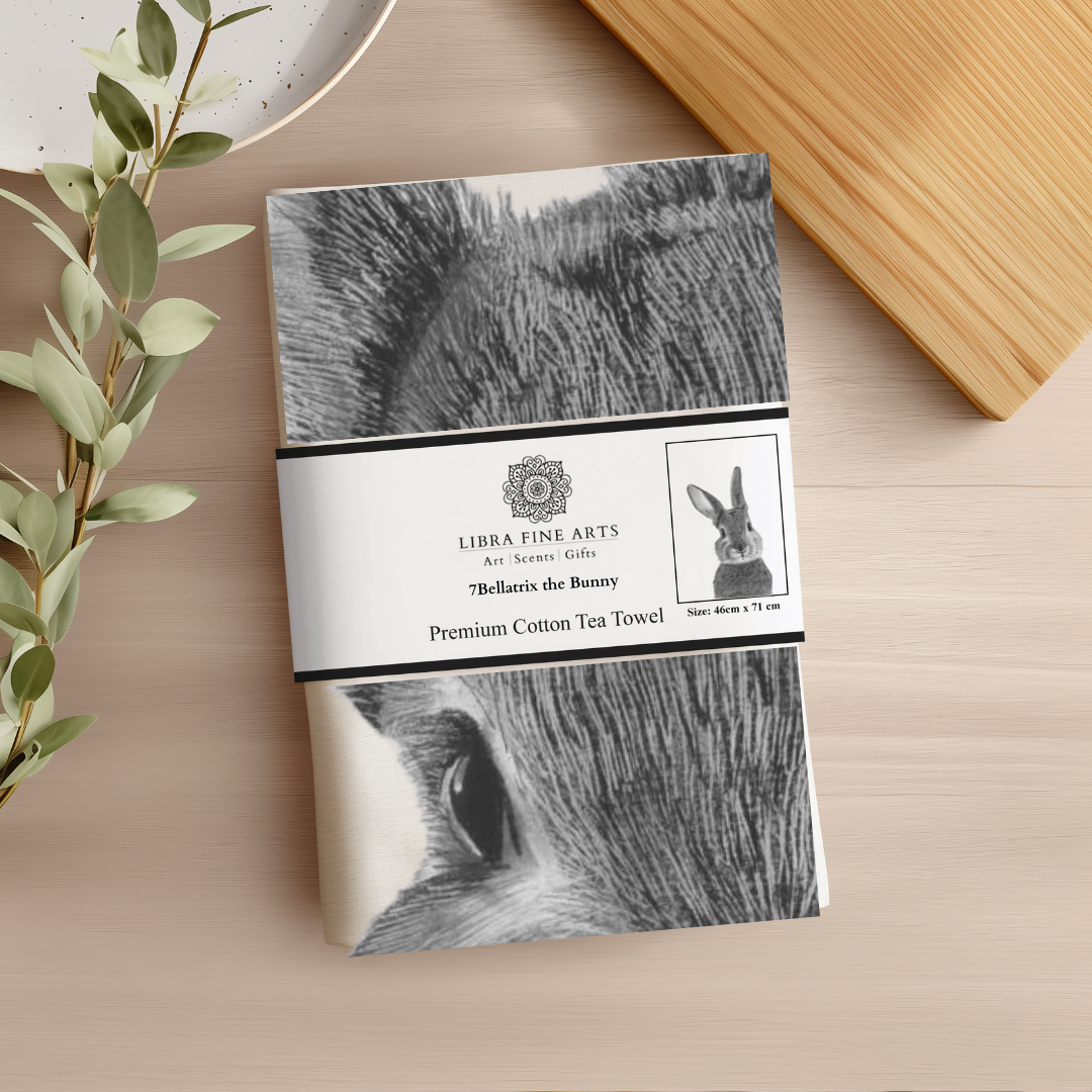 Bellatrix the Bunny Premium Cotton Tea Towel