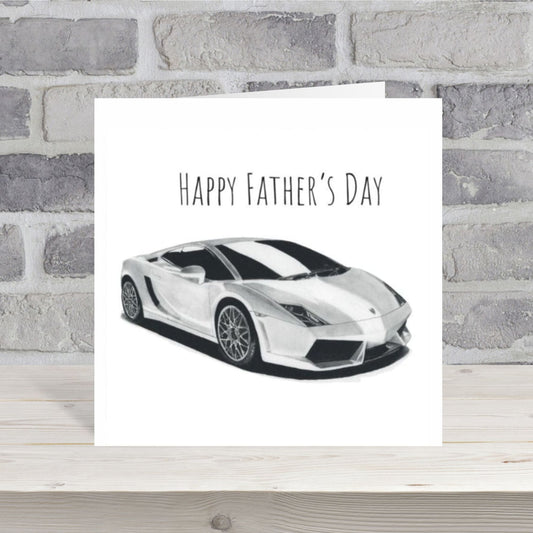 Happy Father’s Day Lamborghini Italian Sports Car Card