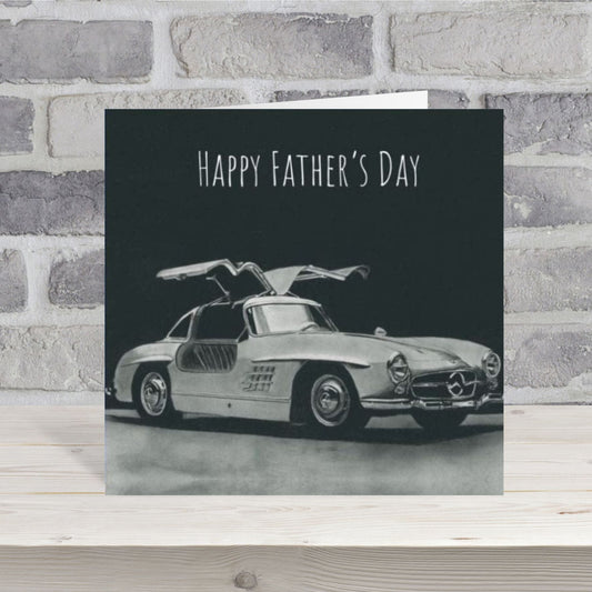 Happy Father’s Day Classic Mercedes Sports Car Card