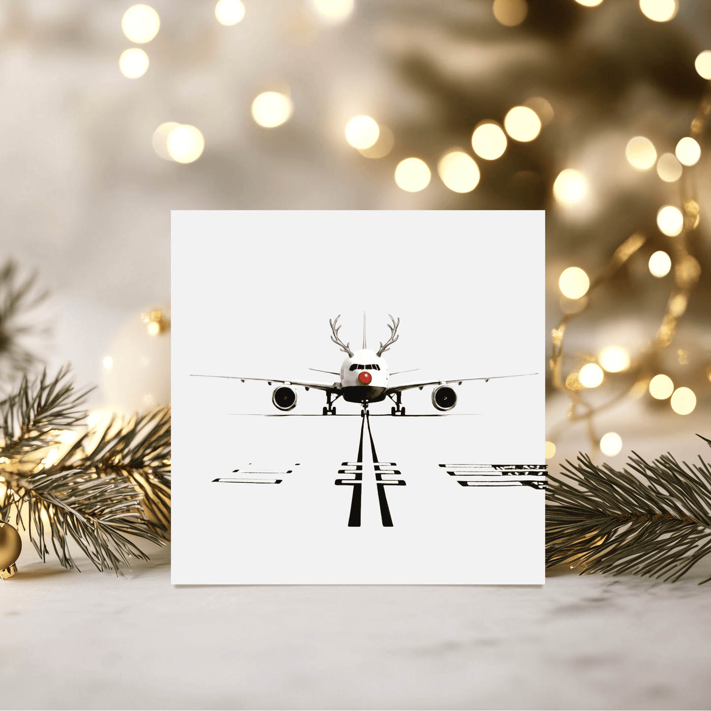 Boeing 777 Red Noses Christmas Card
