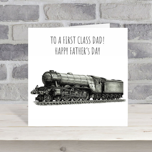 First Class Dad – Happy Father’s Day Train Card