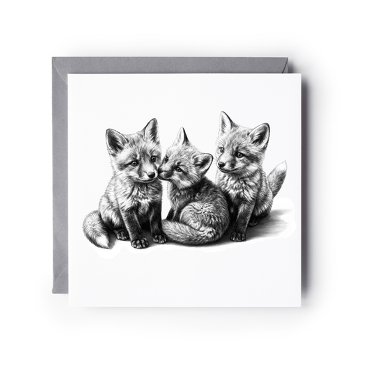 Fox Cuddles Greeting Card