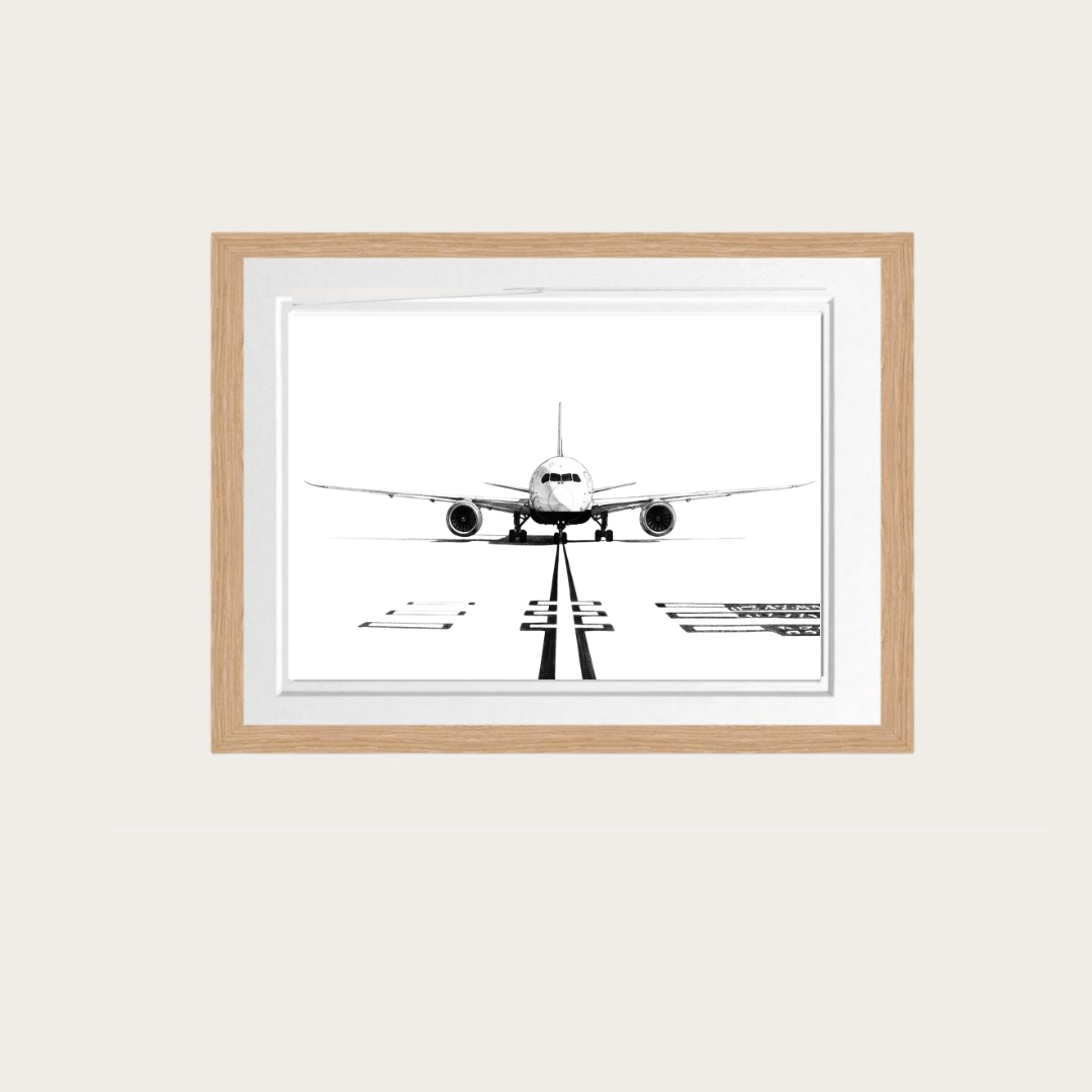 Boeing 787 Dreamliner Aircraft Print | Modern Aviation Art