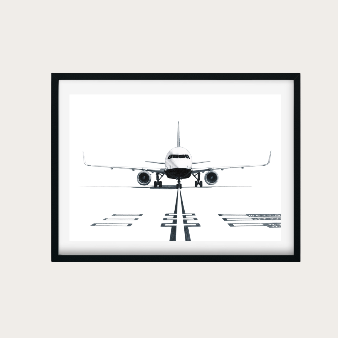 Airbus 320 Neo Aircraft Print | Modern Aviation Art