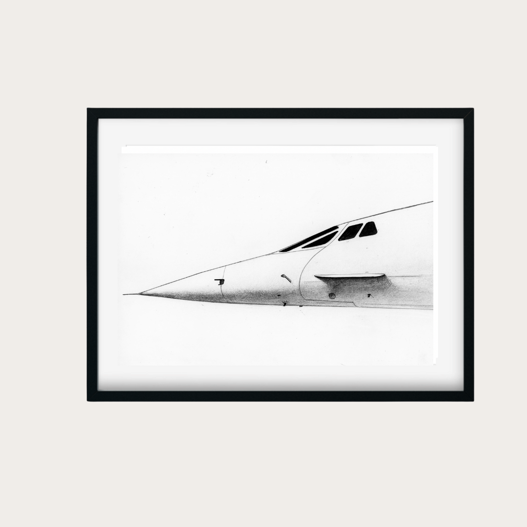 Concorde Aircraft Fine Art Print | Nose Up Aviation Artwork