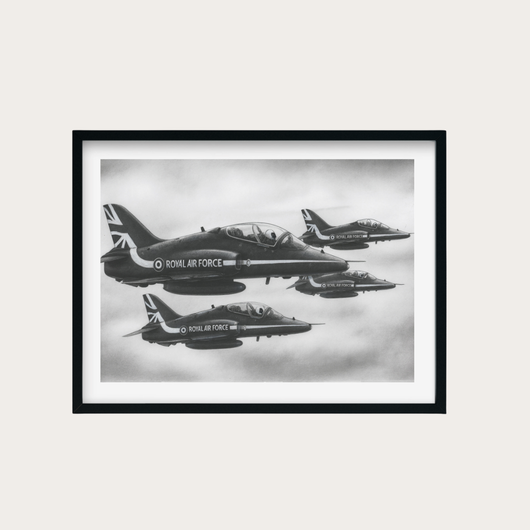 Hand-Drawn Red Arrows Print