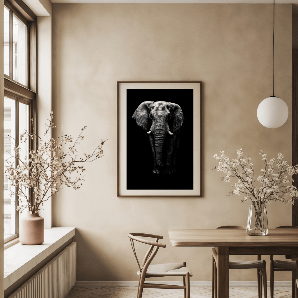 Atik the Elephant Fine Art Print – Hand-Drawn Wildlife Artwork