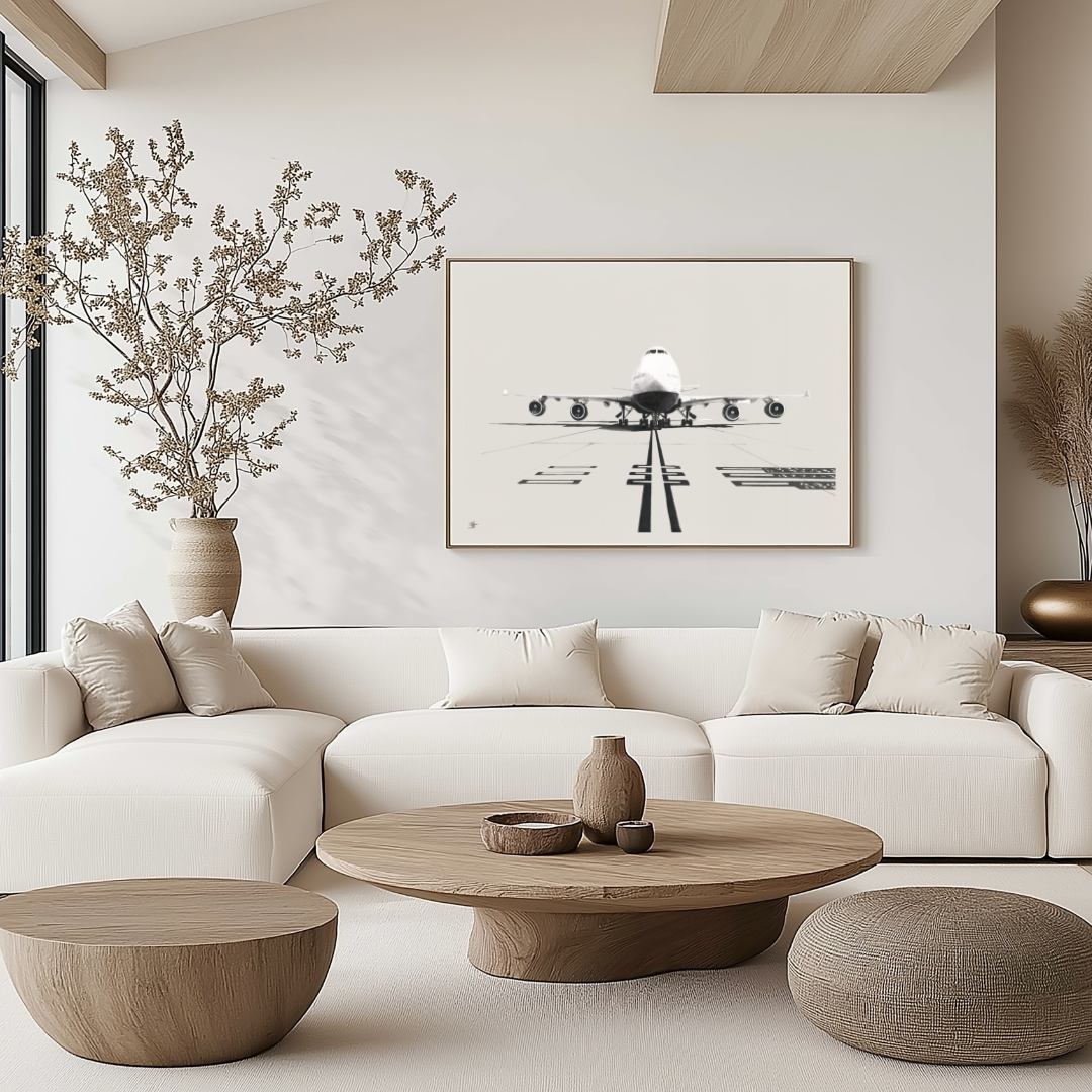 Boeing 747 Hand-Drawn Print – Iconic Aviation Art for Plane Enthusiasts & Collectors
