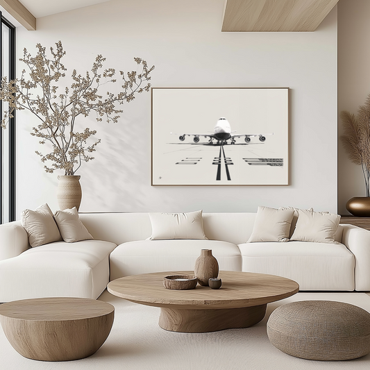 Boeing 747 Hand-Drawn Print – Iconic Aviation Art for Plane Enthusiasts & Collectors