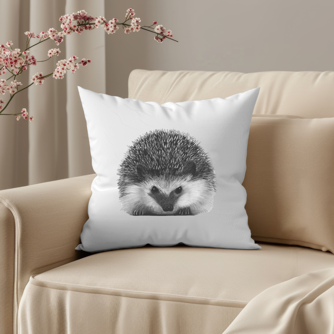 Faux Suede Hedgehog Cushion