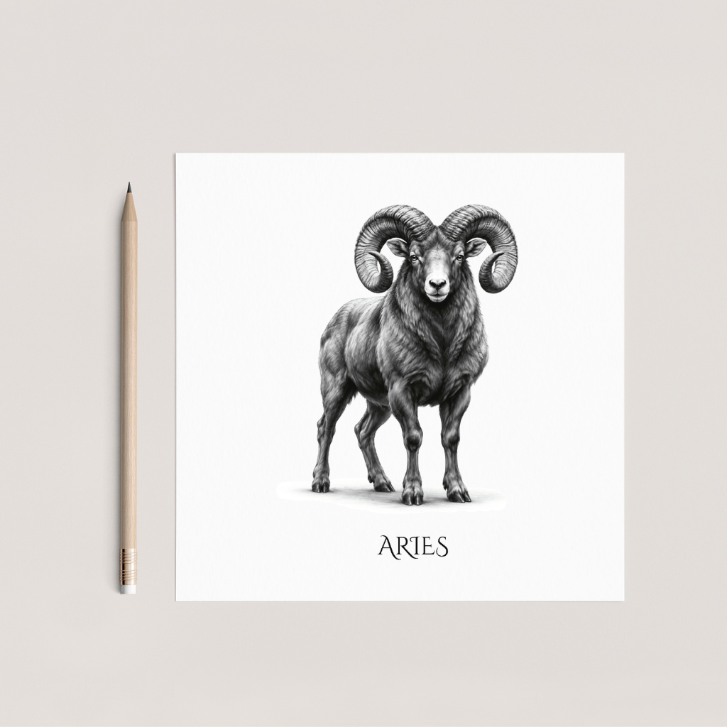 Aries Horoscope Greeting Card