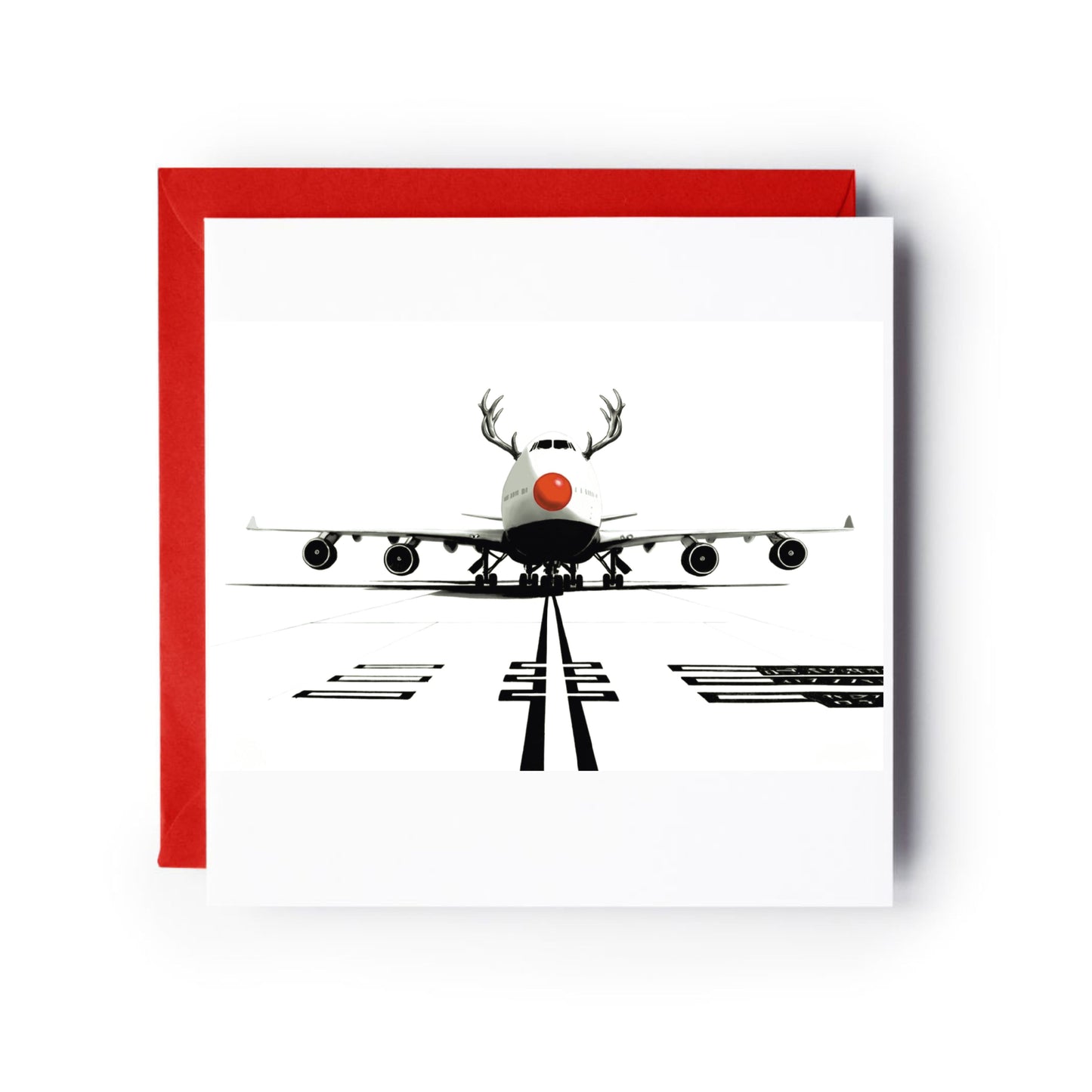 Boeing 747 Red Noses Christmas Card