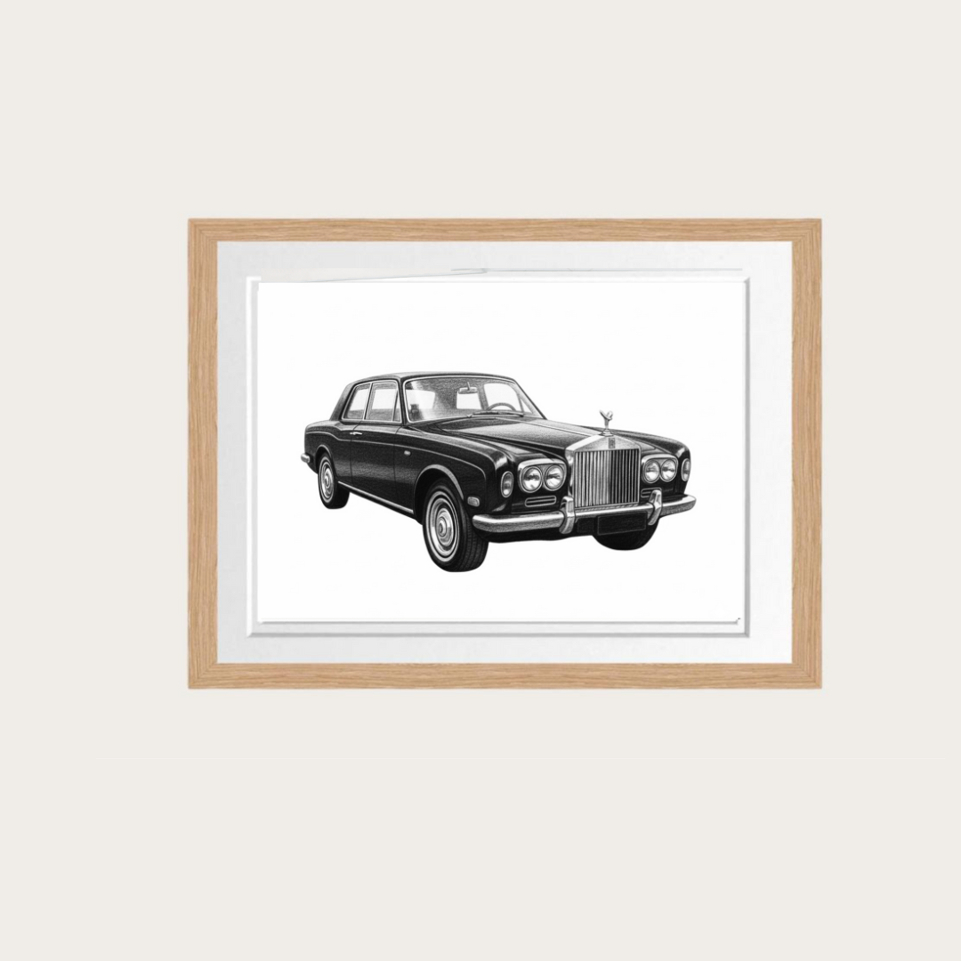 Rolls-Royce Car Drawing | Luxury Automotive Art
