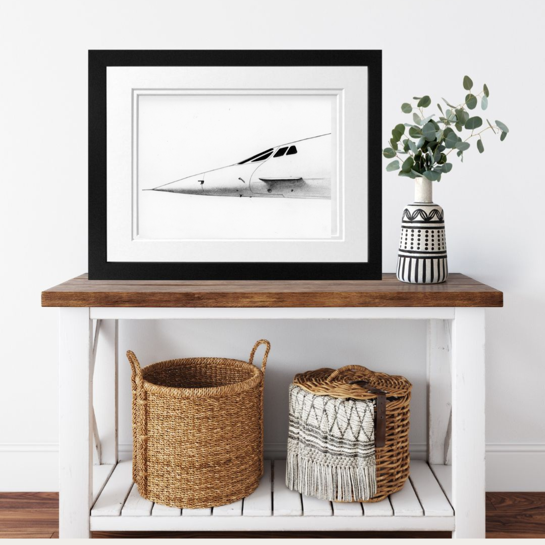 Concorde Aircraft Fine Art Print | Nose Up Aviation Artwork