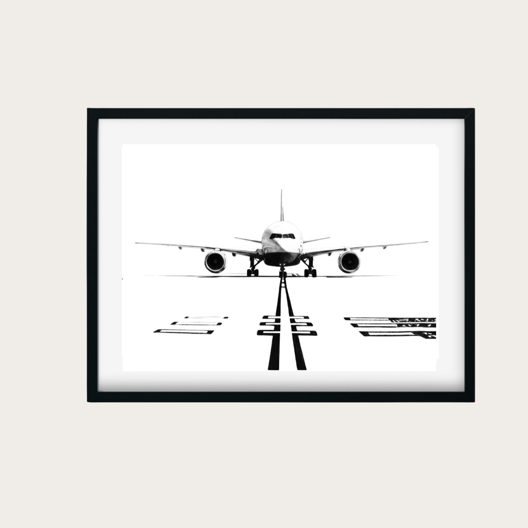 Boeing 777 -200 Hand-Drawn Print | Iconic Aviation Art