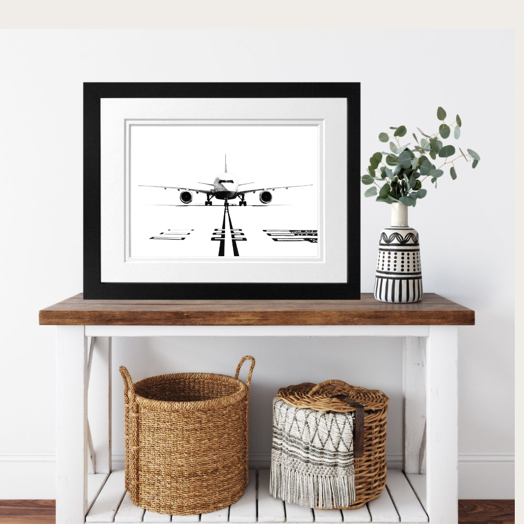 Boeing 777 -200 Hand-Drawn Print | Iconic Aviation Art