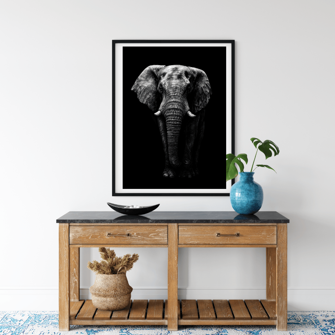 Atik the Elephant Fine Art Print – Hand-Drawn Wildlife Artwork