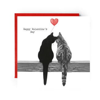 Valentine’s Day Cats Card – Cute Cat Love Card