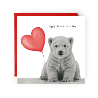 Valentine’s Day Cute Baby Polar Bear Card