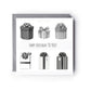 Monochrome Birthday Presents Greeting Card
