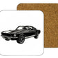 American Ford Mustang Car Inspired Drinks Coaster – Sleek Hand Drawn Automotive Art