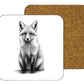 Fox Drinks Coaster – Hand-Drawn Wildlife Art